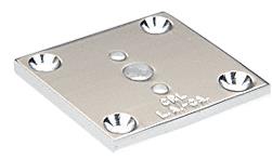 CRL Bright Anodized 2"x2" Partition Post Base