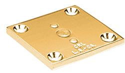 CRL Bright Gold Anodized 2"x2" Partition Post Base