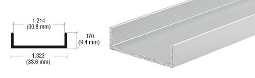 CRL Satin Anodized 1-3/16" U-Channel - 12 ft Long
