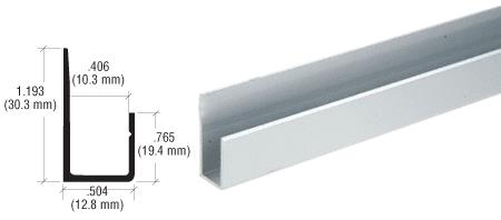 CRL Satin Anodized Aluminum Deep Nose 3/8" "J" Channel - 12 ft Long