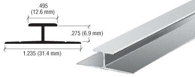 CRL Brite Anodized Aluminum Divider Bar - 12 ft Long