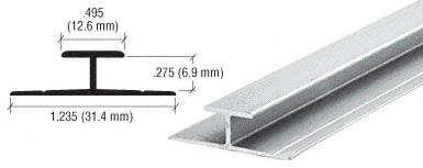 CRL Polished Aluminum Divider Bar - 12 ft Long
