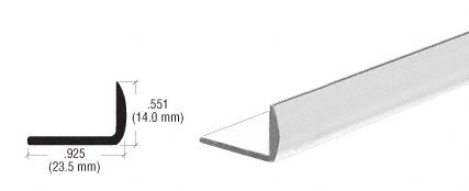 CRL Satin Anodized 1/2" Aluminum Rounded Face Angle Extrusion - 12 ft Long