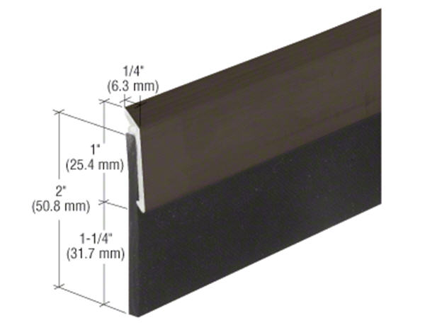 CRL Dark Bronze Anodized Heavy-Duty Door Sweep 36"