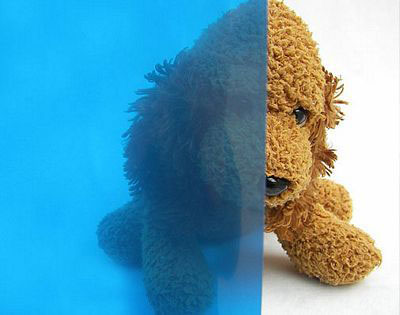 Translucent Blue Color Window Film 12" Wide x 6.5 ft. Roll