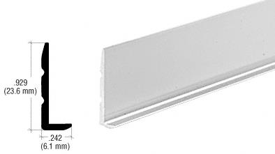 CRL Brite Anodized Aluminum 3/16" L-Bar Extrusion - 12 ft Long