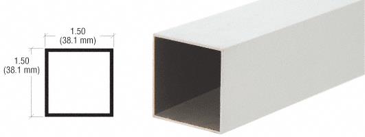 CRL Satin Anodized 1-1/2" Square Aluminum Tubing - 12 ft Long