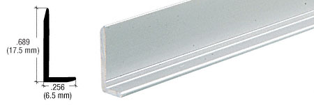CRL Satin Anodized 1/4" Aluminum L-Bar Extrusion - 12 ft Long