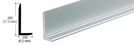 CRL Brite Anodized 1/4" Aluminum L-Bar Extrusion - 12 ft Long