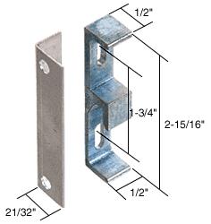 CRL Lock Keeper, 1-3/4" Screw Holes, 1/2" Wide, Aluminum