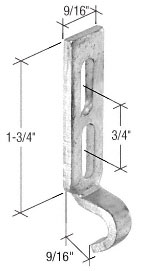 CRL Lock Keeper, 3/4" Screw Holes, 9/16" Wide, 9/16" Projection - Acorn