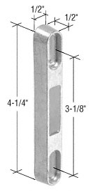 CRL 1/2" Wide Die Cast Lock Keeper With 3-1/8" Screw Holes