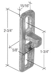 CRL 15/16" Wide Chrome Lock Keeper With 1-3/4" Screw Holes