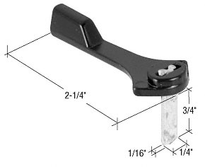 CRL Latch Lever, Die Cast, Black