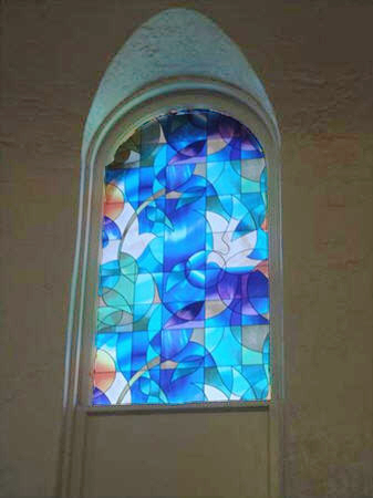 Gordon Glass&#174; Dove Stained Glass Privacy Window Film 36" Wide x 28" Long