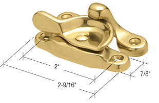 CRL Solid Brass Window Sash Lock With 2" Screw Holes