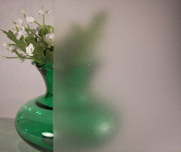 Clear Frosted Sandblast Privacy Decorative Window Film  39" Wide x 1 yd. Sold by the yard as one continuous roll.