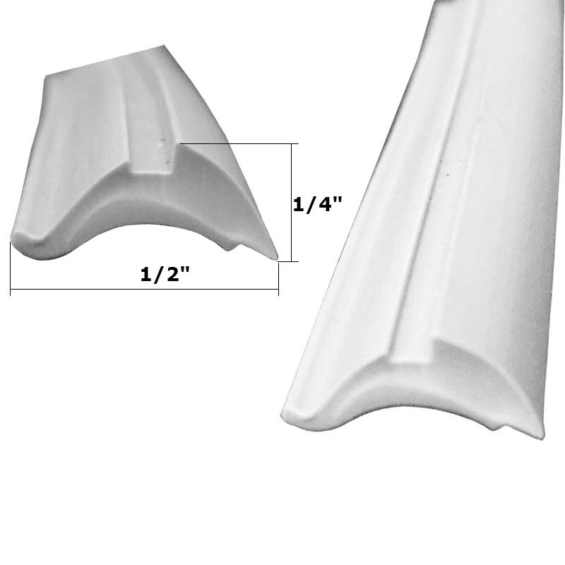Gordon Glass&#174; Grey 1/2" Universal Replacement Glazing Spline - 18 ft Roll