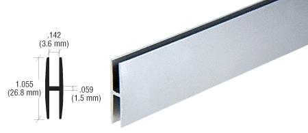 CRL Satin Anodized 1/8" H-Channel - 12 ft long