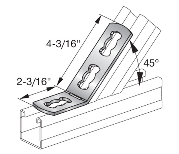 Hilti 45 Degree Three Hole Angle MQW-3/45 - 369657