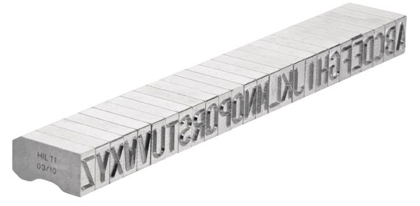 Hilti X-MC S 8/10 "A" Sharp Faced Marking Character - 7276