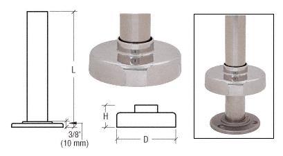 CRL Brushed Stainless Steel Flange and Canopy for 1-1/2" Tubing