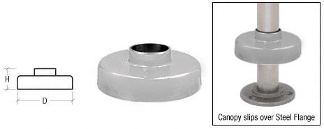 CRL Brushed Stainless Steel Canopy for 1-1/2" Tubing