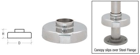 CRL Polished Stainless Steel Canopy for 1-1/2" Tubing