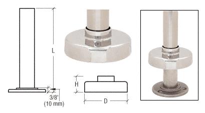CRL Polished Stainless Steel Flange and Canopy for 1-1/2" Tubing