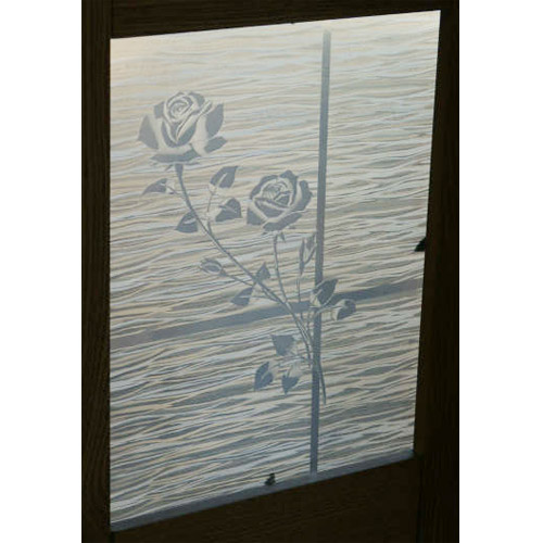 Clear Etched Rose Privacy Window Film 36" Wide x 1yd. Sold by the yard as one continuous roll.