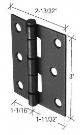 Black 2-13/32" Storm and Screen Door Replacement Hinge
