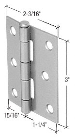 CRL Silver 2-3/16" Storm and Screen Door Replacement Hinge
