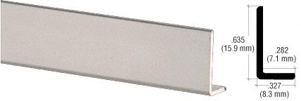 CRL Satin Anodized Aluminum 5/8" L-Bar Extrusion - 12 ft Long
