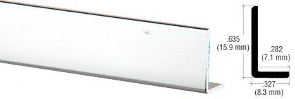 CRL Brite Anodized Aluminum 5/8" L-Bar Extrusion - 12 ft Long
