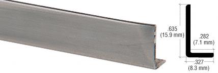 CRL Brushed Nickel Aluminum 5/8" L-Bar Extrusion - 12 ft Long