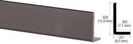 CRL Bronze Electro-Static Paint Aluminum 5/8" L-Bar Extrusion - 12 ft Long