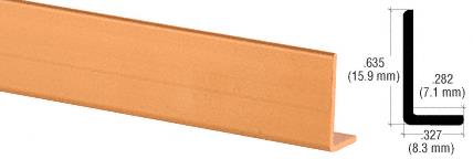 CRL Satin Gold Anodized Aluminum 5/8" L-Bar Extrusion - 12 ft Long