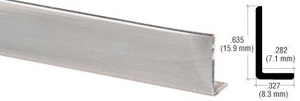 CRL Polished Aluminum 5/8" L-Bar Extrusion - 12 ft Long