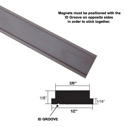 Gordon Glass&#174; Flexible Magnetic Strip Insert for Framed Swing Shower Doors - 72" long