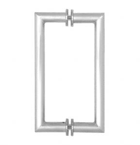 CRL 18" Brushed Stainless Mitered Corner Glass Mounted Pull Handle