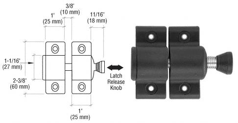 CRL Black Magna-Latch "Side Pull" Gate Latch