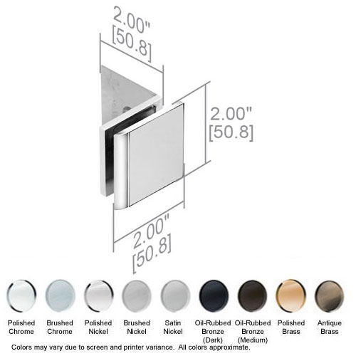 Nuvo Wall-to-Glass Clamp - Oil Rubbed Bronze (Medium)