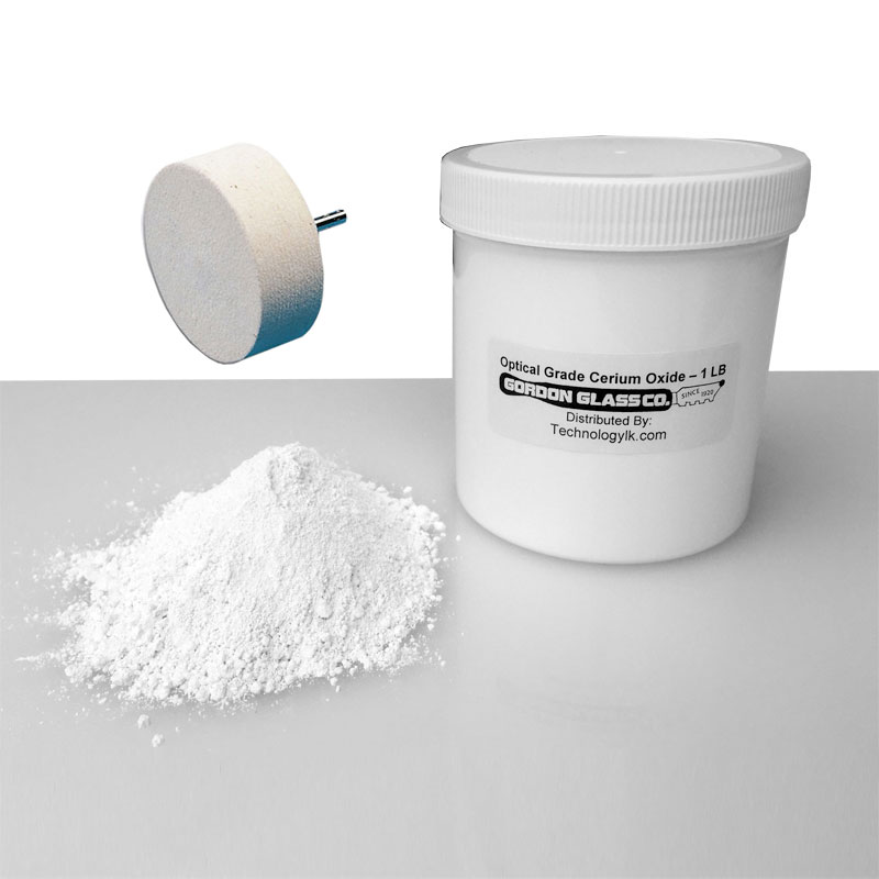Gordon Glass&#174; Optical Grade High Purity Cerium Oxide Polishing Compound - 1 Lb and 2" Felt Polishing Wheel Kit