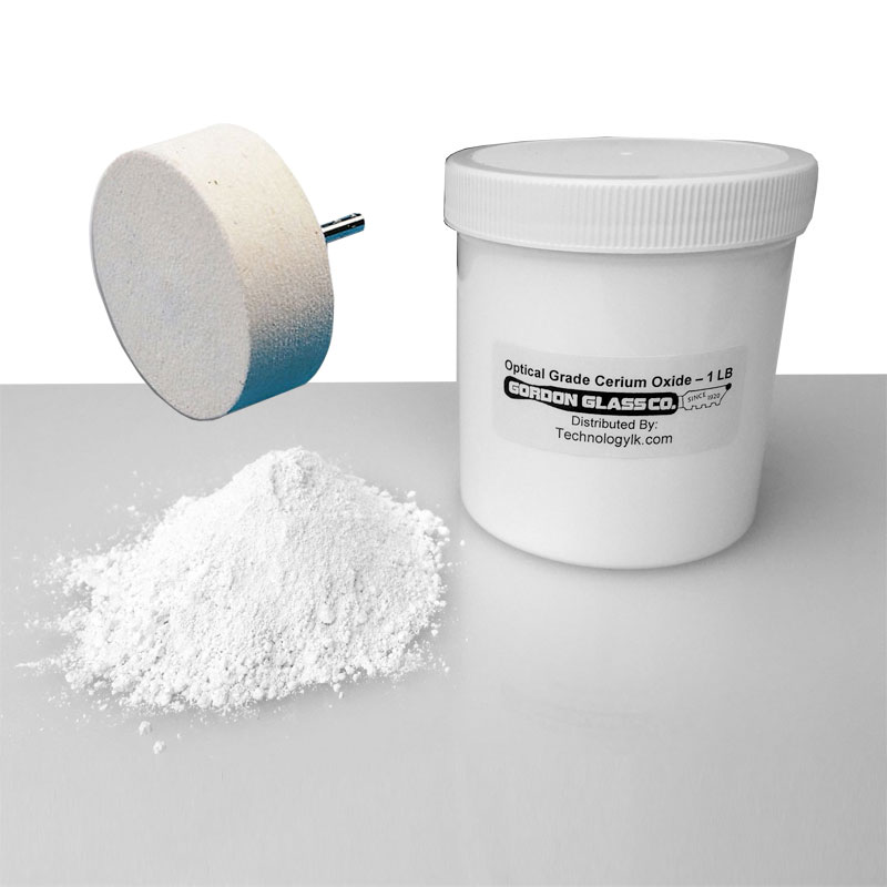 Gordon Glass&#174; Optical Grade High Purity Cerium Oxide Polishing Compound - 1 Lb and 3" Felt Polishing Wheel Kit
