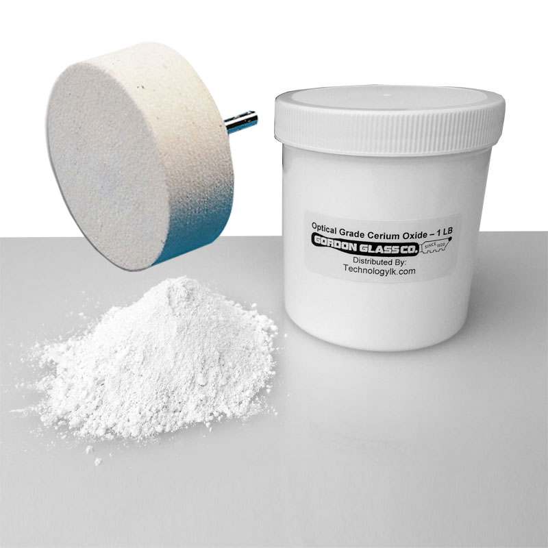 Gordon Glass&#174; Optical Grade High Purity Cerium Oxide Polishing Compound - 1 Lb and 4" Felt Polishing Wheel Kit