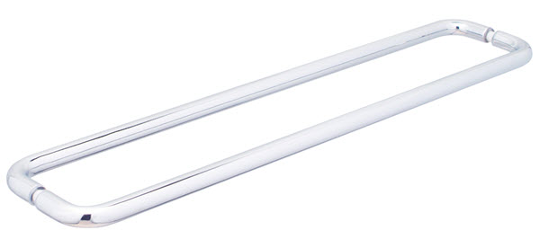 Opus II 24" Cuttable Back-to-Back Towel Bar without Rosettes - Polished Chrome
