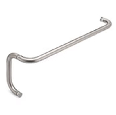 Opus II 24" Cuttable Towel Bar and 8" Pull Shower Door Combination without Rosettes - Polished Nickel