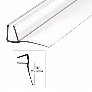 CRL Shower Door Polycarbonate with 90 degree 7/8" Long Vinyl Fin Seal for 3/8" Glass - 95" Long