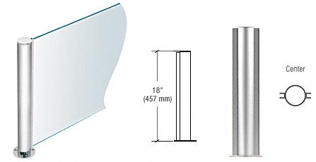 CRL 18" Round Polished Stainless PP08 Elegant Series Counter/Partition Center Post