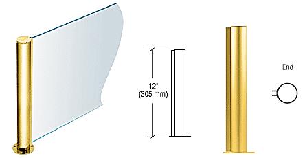 CRL 12" Round Polished Brass PP08 Elegant Series Counter/Partition End Post